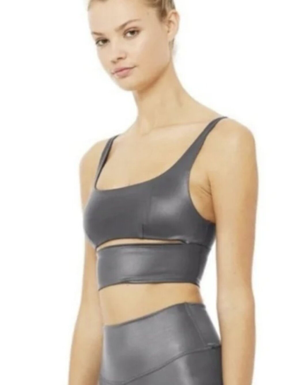 Alo Yoga Slit Metallic Bra Size XS